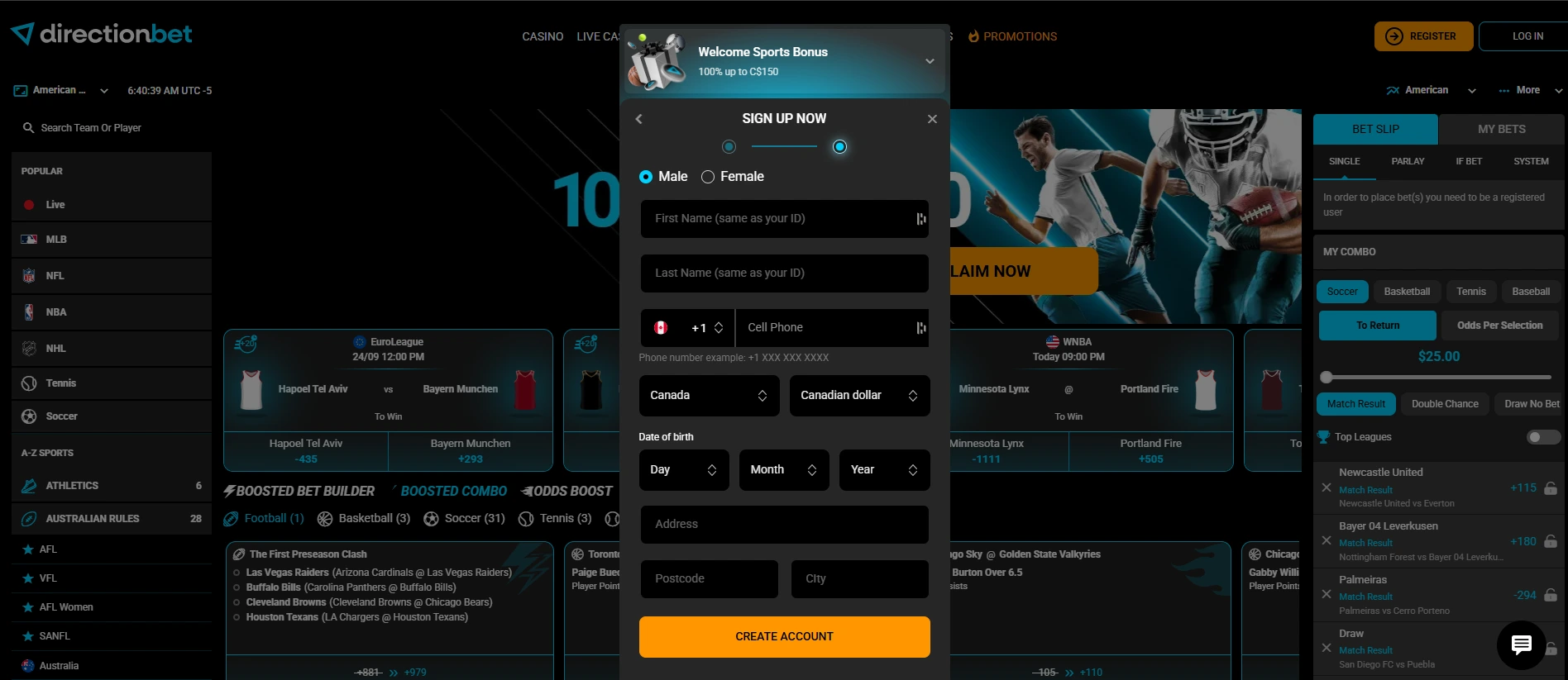 Directionbet paris en ligne